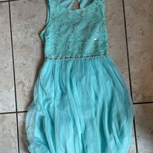 sea foam green sequin dress